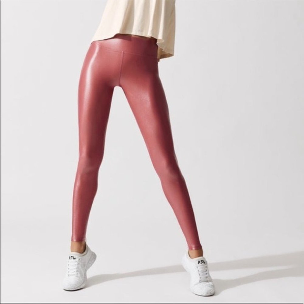 Carbon38 Takara Legging Shiny Mauve High Waist